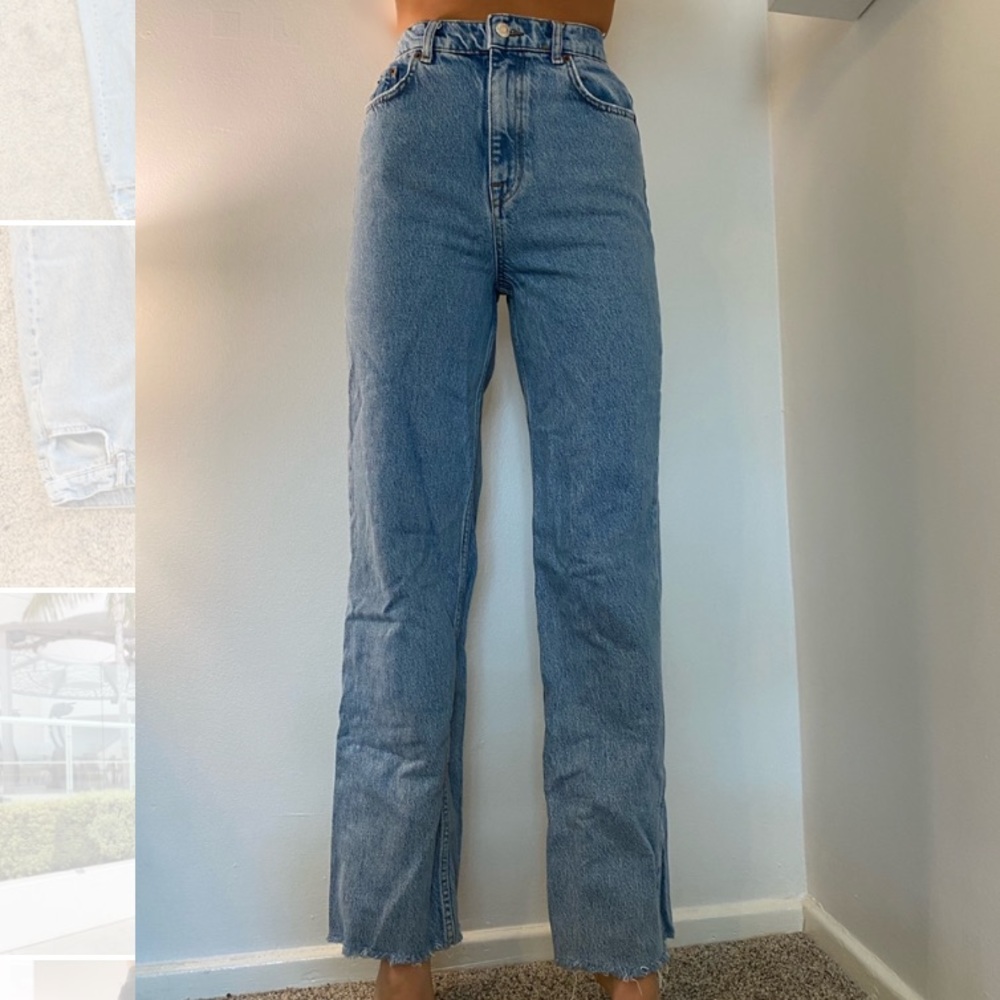 Zara full length straight leg jeans